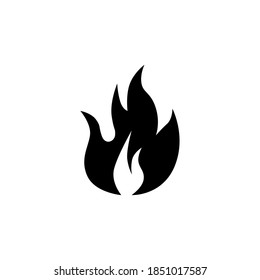Fire flame icon symbol vector on white background