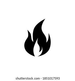 Fire flame icon symbol vector on white background