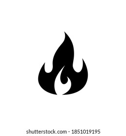 Symbol für Brandflamme, Vektorgrafik auf weißem Hintergrund