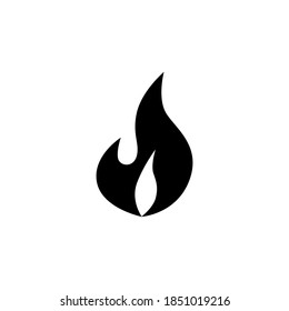 Symbol für Brandflamme, Vektorgrafik auf weißem Hintergrund