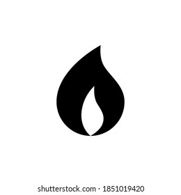 Fire flame icon symbol vector on white background