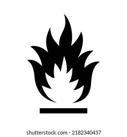 fire or flame icon or symbol, vector illustration 