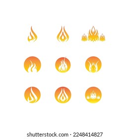 Fire flame icon and symbol vector illustration