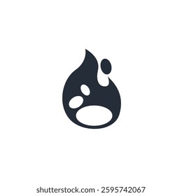 Fire flame icon symbol vector sign isolated on white background illustration for graphic and web design