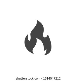 Fire flame icon template color editable. Fire flame symbol vector sign isolated on white background. Simple icon. Web site page and mobile app design vector element.