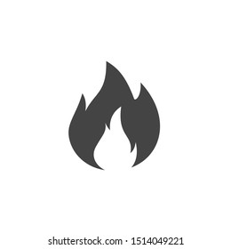 Fire flame icon template color editable. Fire flame symbol vector sign isolated on white background. Simple icon. Web site page and mobile app design vector element.