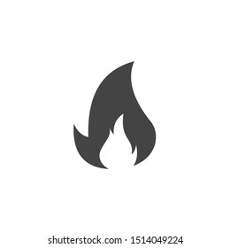 Fire flame icon template color editable. Fire flame symbol vector sign isolated on white background. Simple icon. Web site page and mobile app design vector element.