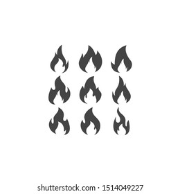 Fire flame icon template color editable. Fire flame symbol vector sign isolated on white background. Simple icon. Web site page and mobile app design vector element.