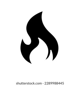 Fire flame icon template color editable. Fire flame symbol vector sign isolated on white background