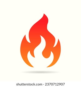 Feuer-Flammensymbol Vorlagenfarbe editierbar. Feuerflammensymbol, Vektorsymbol einzeln auf weißem Hintergrund. Einfaches Symbol. Website-Seite und mobile App-Design-Vektorelement.