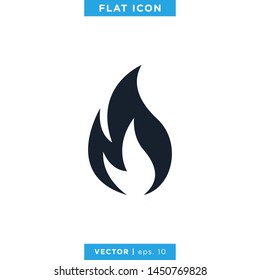 Fire Flame Icon Vector Design Template