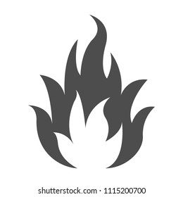 FIRE FLAME icon. Vector illustration.
