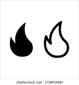 Fire flame icon vector illustration design template
