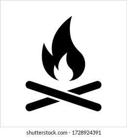 Fire flame icon vector illustration design template