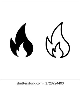 Fire flame icon vector illustration design template