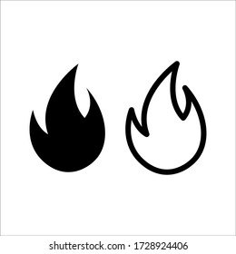 Fire flame icon vector illustration design template
