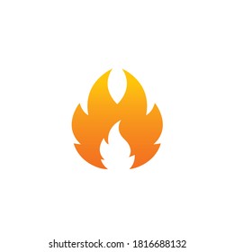 Fire flame  icon vector illustration design template