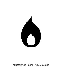 plantilla de logotipo de ilustración de vector de icono de llama de fuego