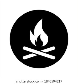 Fire flame icon vector illustration design template color editable