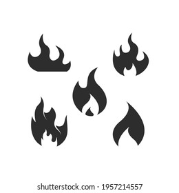 Fire flame  icon vector illustration design template