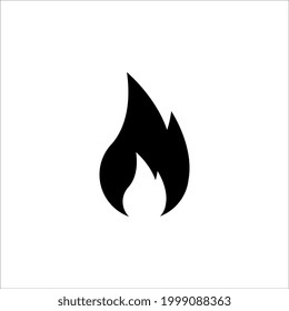 Plantilla de diseño de ilustraciones vectoriales de iconos de llama de fuego sobre fondo blanco. colores modificables eps 10