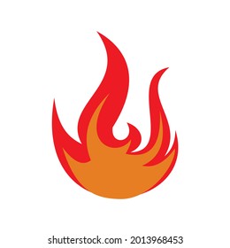 Fire flame icon vector illustration sign