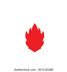 Fire flame  icon vector illustration design template
