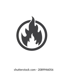 Fire flame  icon vector illustration design template
