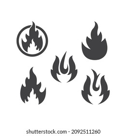 Fire flame  icon vector illustration design template