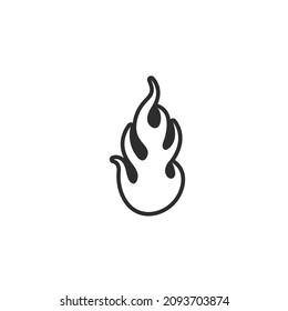 Fire flame  icon vector illustration design template