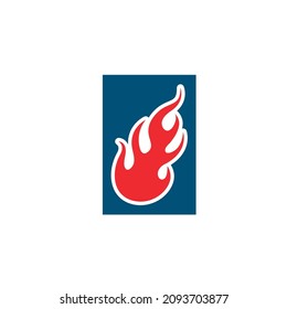 Plantilla de diseño de ilustración de vectores de icono de llama de fuego