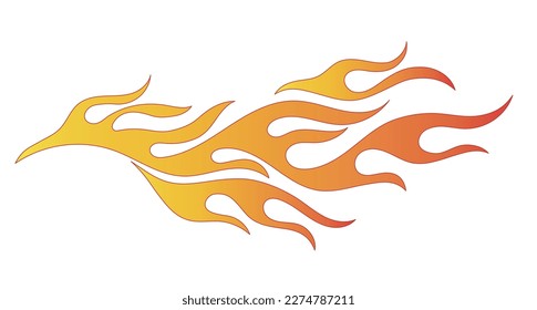 Fire flame icon. Vector illustration. 