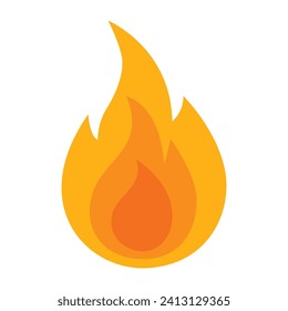 Fire flame icon. vector illustration.