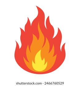 Fire flame icon. vector illustration.