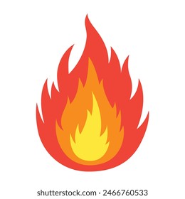 Fire flame icon. vector illustration.