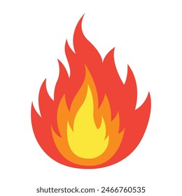 Fire flame icon. vector illustration.