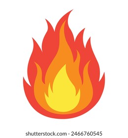 Fire flame icon. vector illustration.