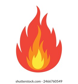 Fire flame icon. vector illustration.