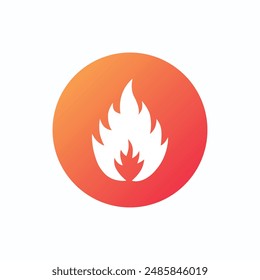 Fire flame icon. Vector illustration