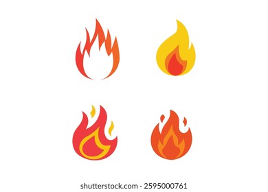 Fire Flame Icon Vector Illustration, fire flame icon, burning fire, fire symbol, flame clipart, flame logo