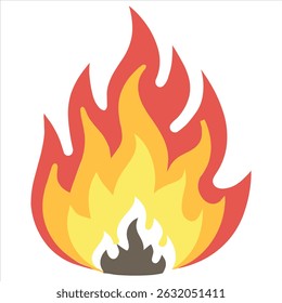 Fire Flame Icon Vector Illustration