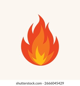 Fire Flame Icon Vector Illustration