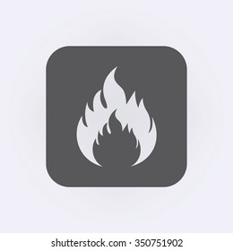 Fire flame icon . Vector illustration
