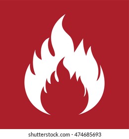 Fire flame icon . Vector illustration