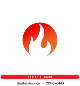 Fire flame icon vector logo template