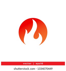 Fire flame icon vector logo template