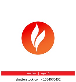 Fire flame icon vector logo template