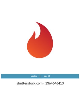 Fire Flame Icon vector logo template