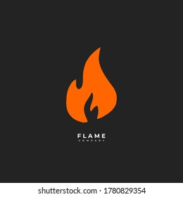 Fire flame icon vector for online template, illustration logo in trendy style.