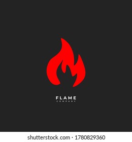 Fire flame icon vector for online template, illustration logo in trendy style.